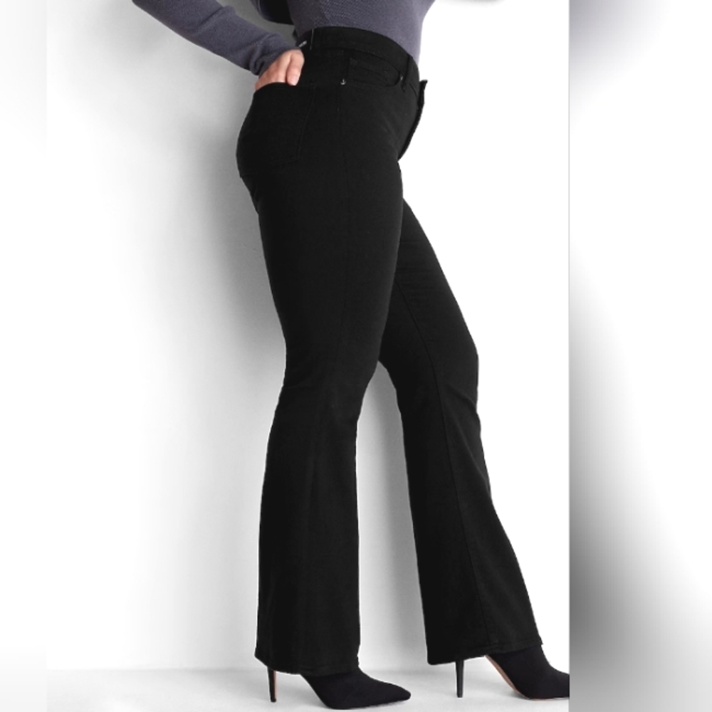 Express Curvy Mid Rise Black Jeans
